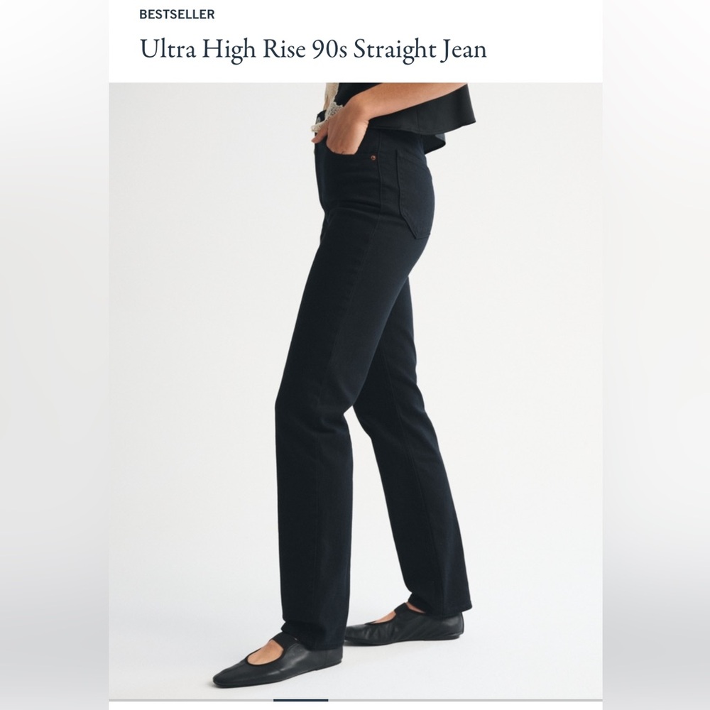 Abercrombie & Fitch Women's Black Straight Leg Jeans